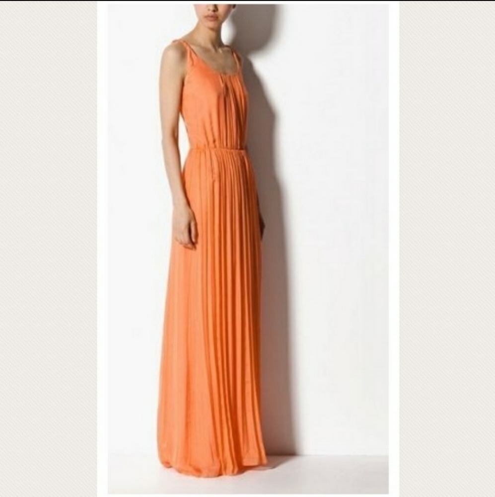 Massimo Dutti - Long Silk Dress With Straps